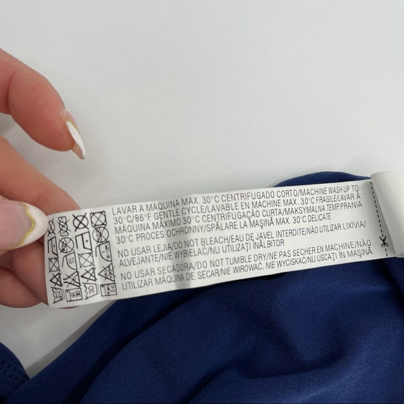 H&M Sleeveless Blue Tank Top Back Zipper Detail - Picture 8 of 12